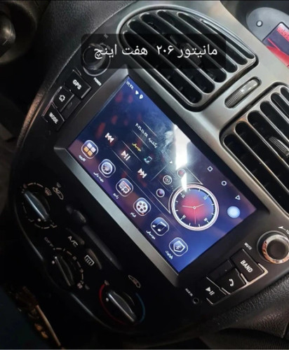 مانیتور پژو ۲۰۶ ولوم دار مدل ۸اینچ اندروید فابریکی برند مدیاتک mediatech
