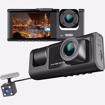 دوربین ثبت وقایع خودرو بلک باکس مدل C309 سه لنز با کیفیت فول اچ دی با وای فای